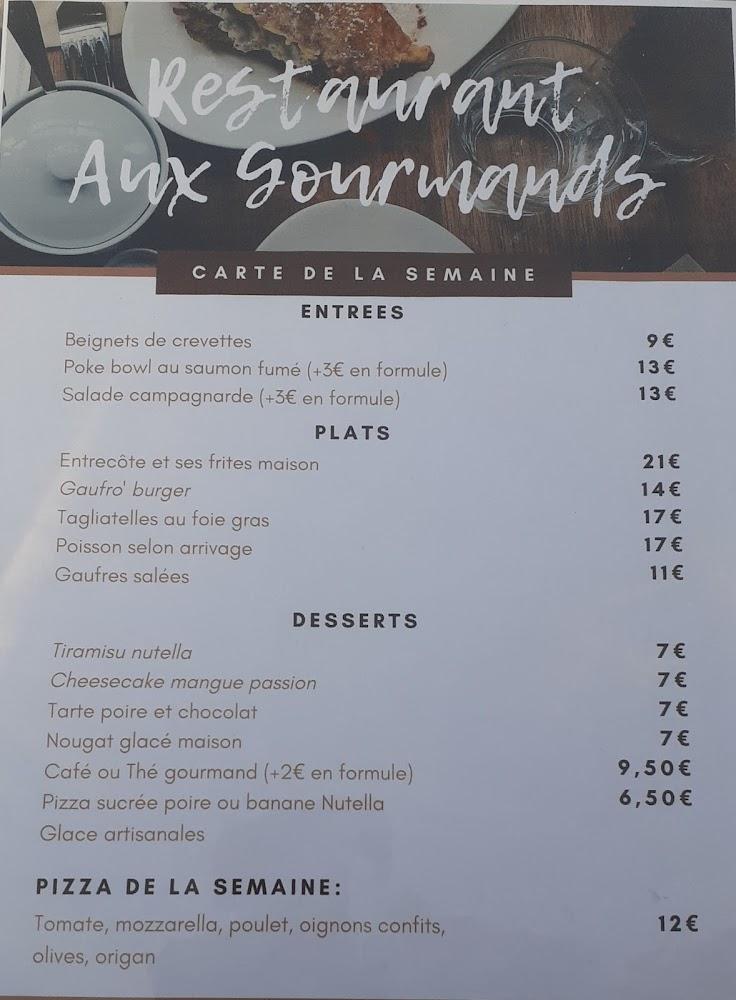 Aux Gourmands - Restaurant Pizzeria - Menu Image 2